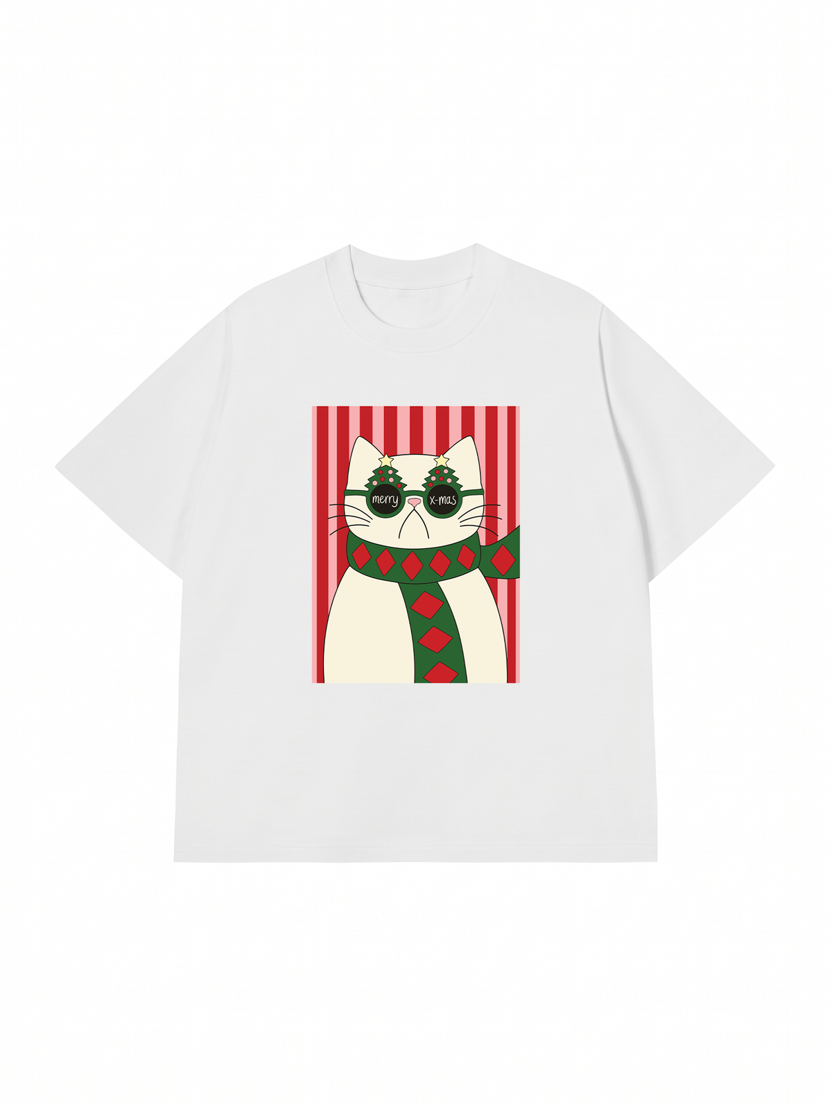 Áo Thun Relaxed Fit Meowy Christmas