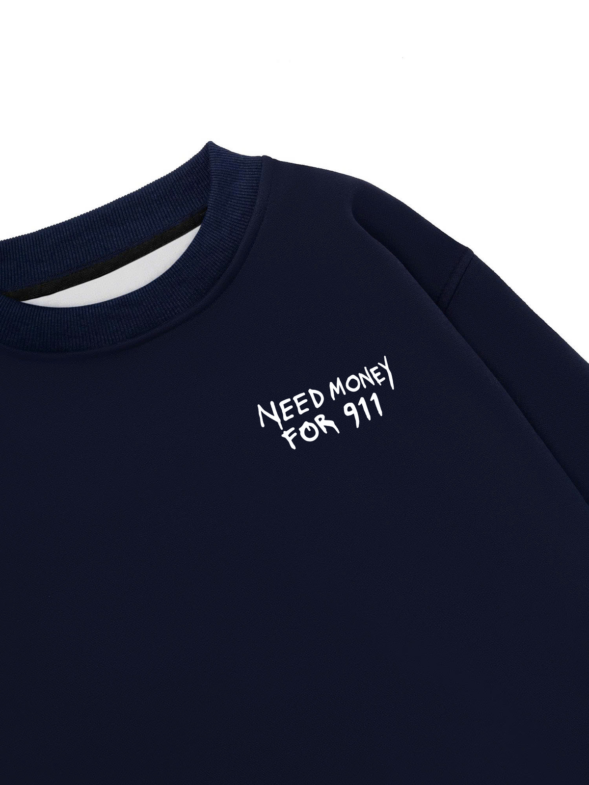 Áo Sweater Nỉ Hai Da Need Money For 911
