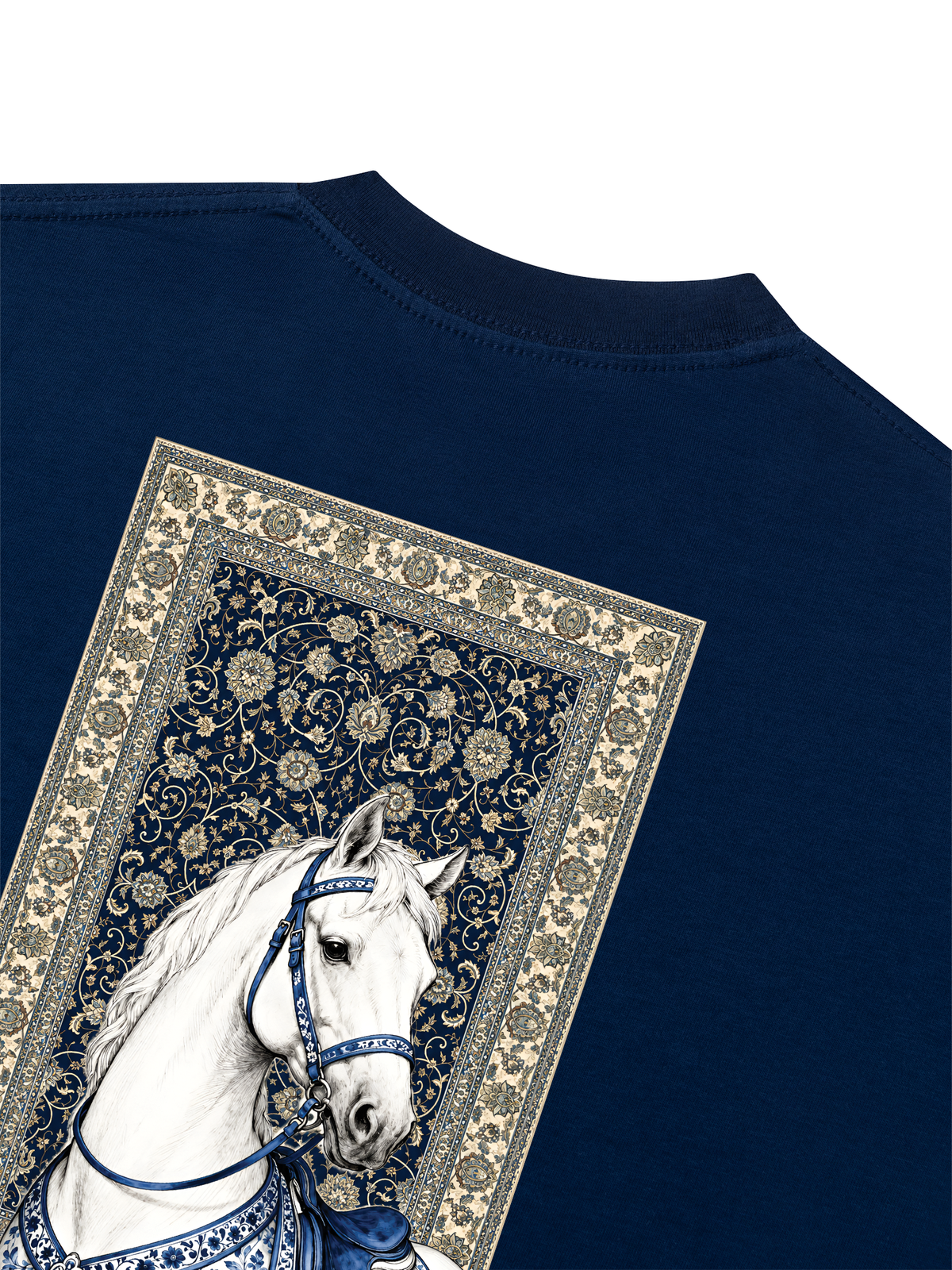 Áo Thun Boxy Blue Horse