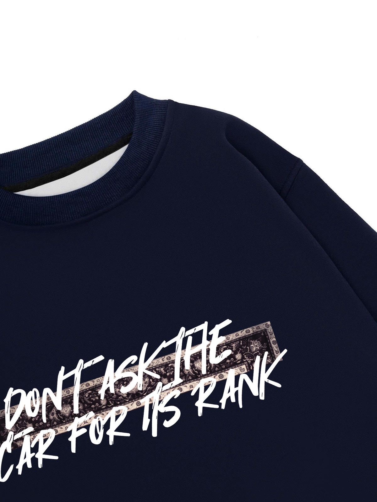 Áo Sweater Nỉ Hai Da Don't Ask The Car For Its Rank