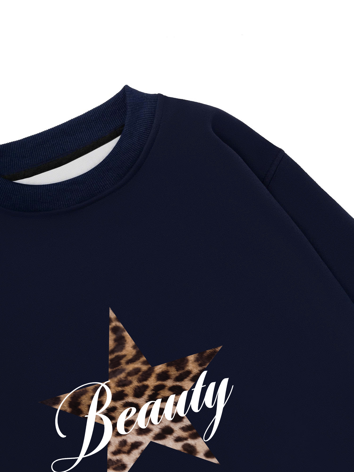 Áo Sweater Nỉ Hai Da Beauty Leopard Star