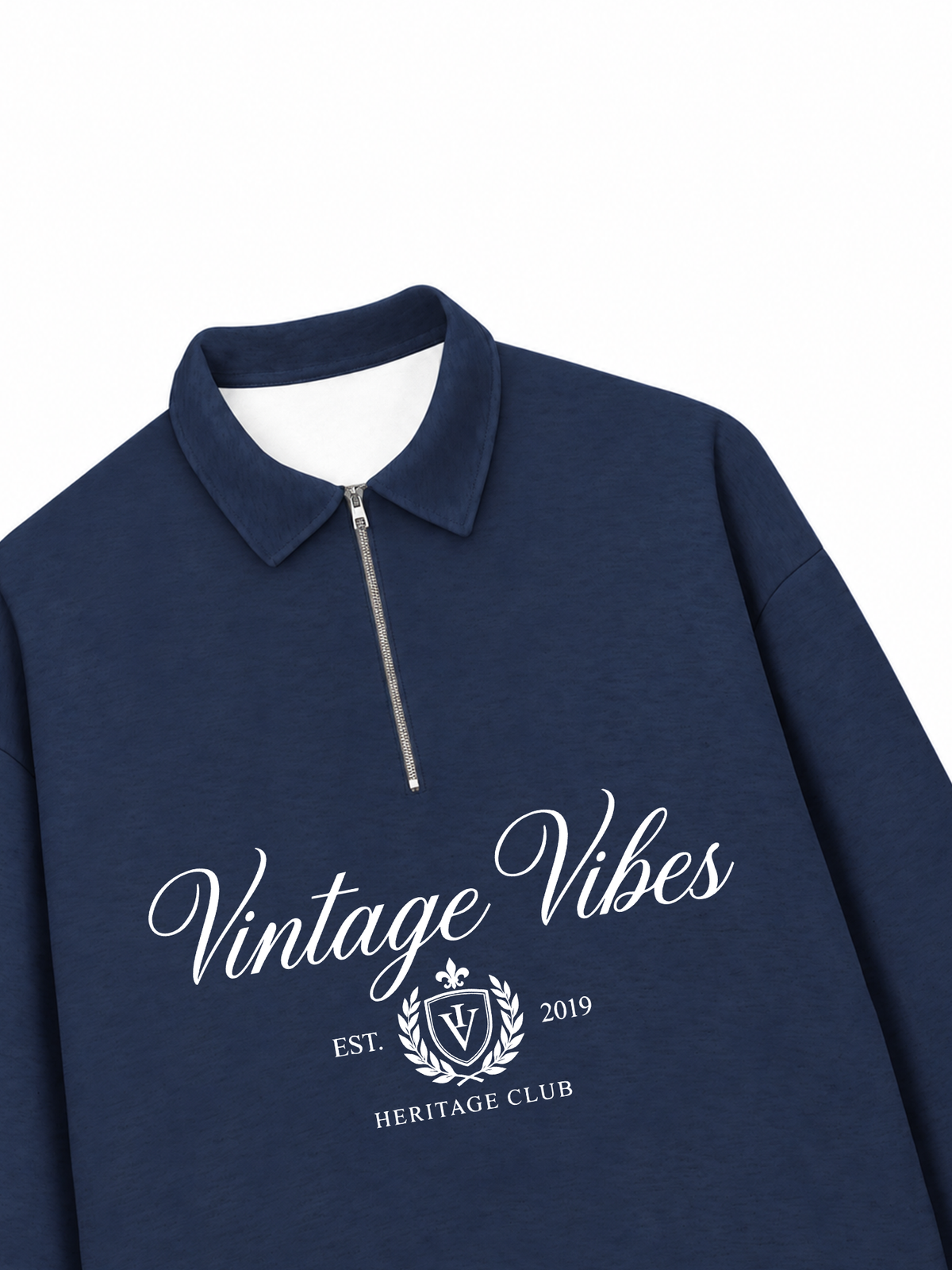 Áo Sweater Polo Nỉ Hai Da Vintage Vibe