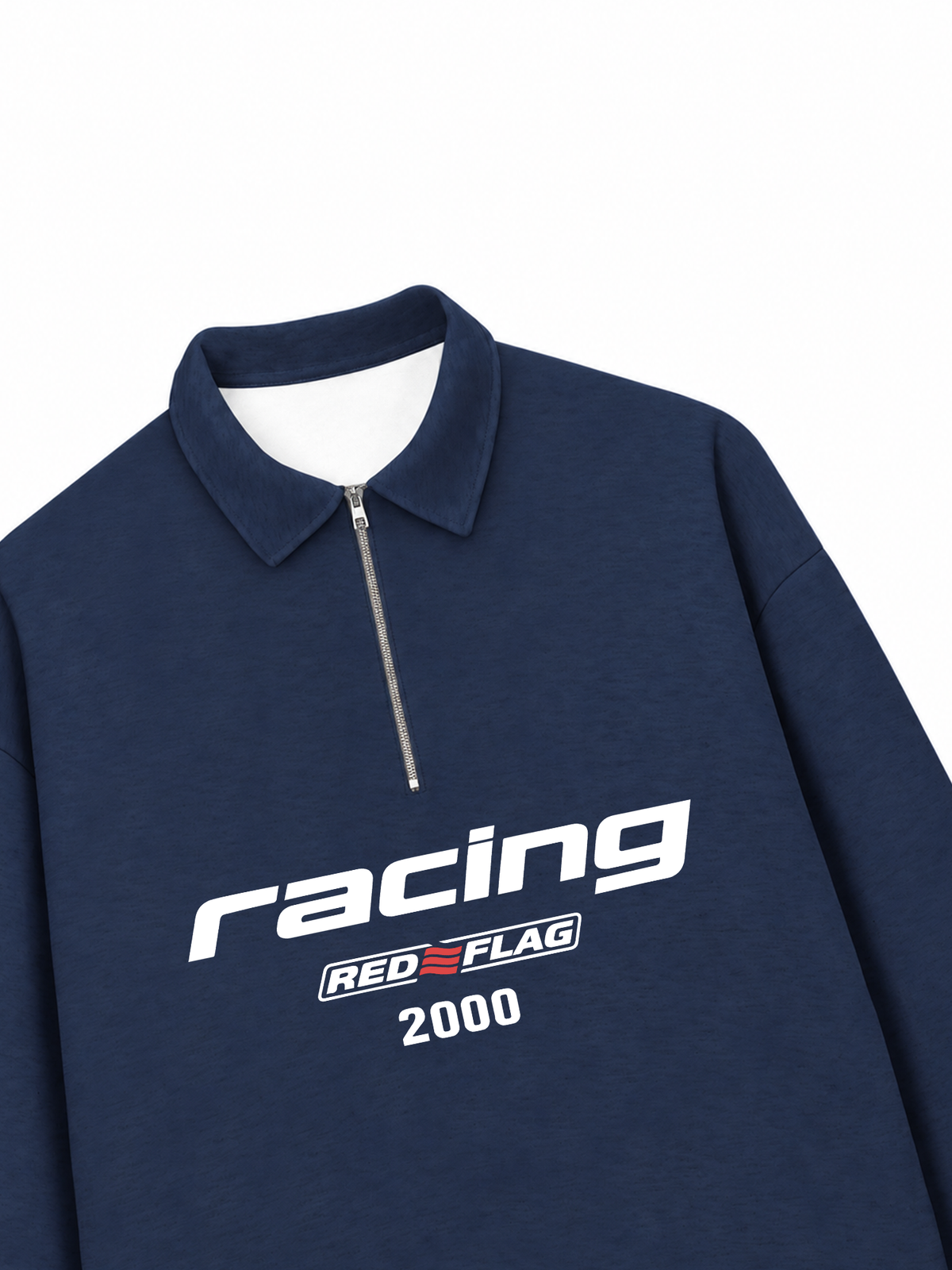 Áo Sweater Polo Nỉ Hai Da Racing Red Flag