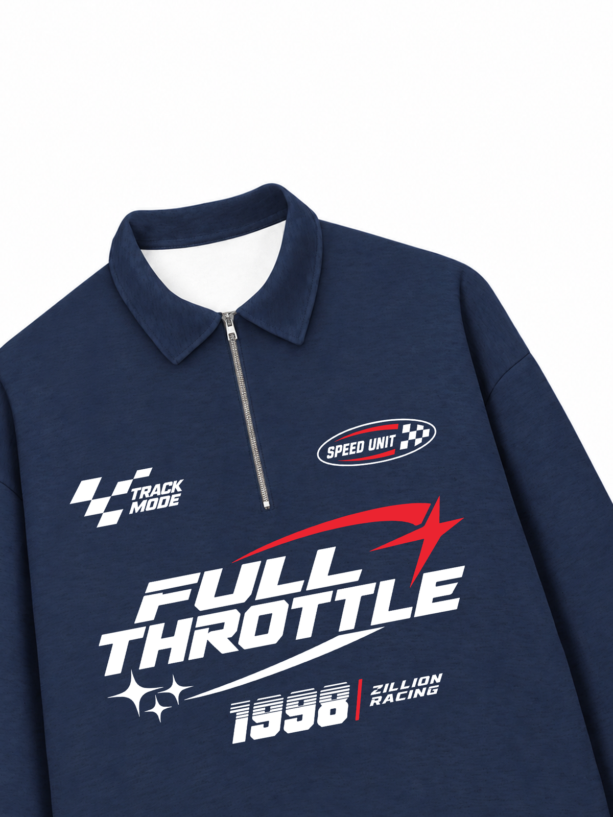 Áo Sweater Polo Nỉ Hai Da Full Throttle