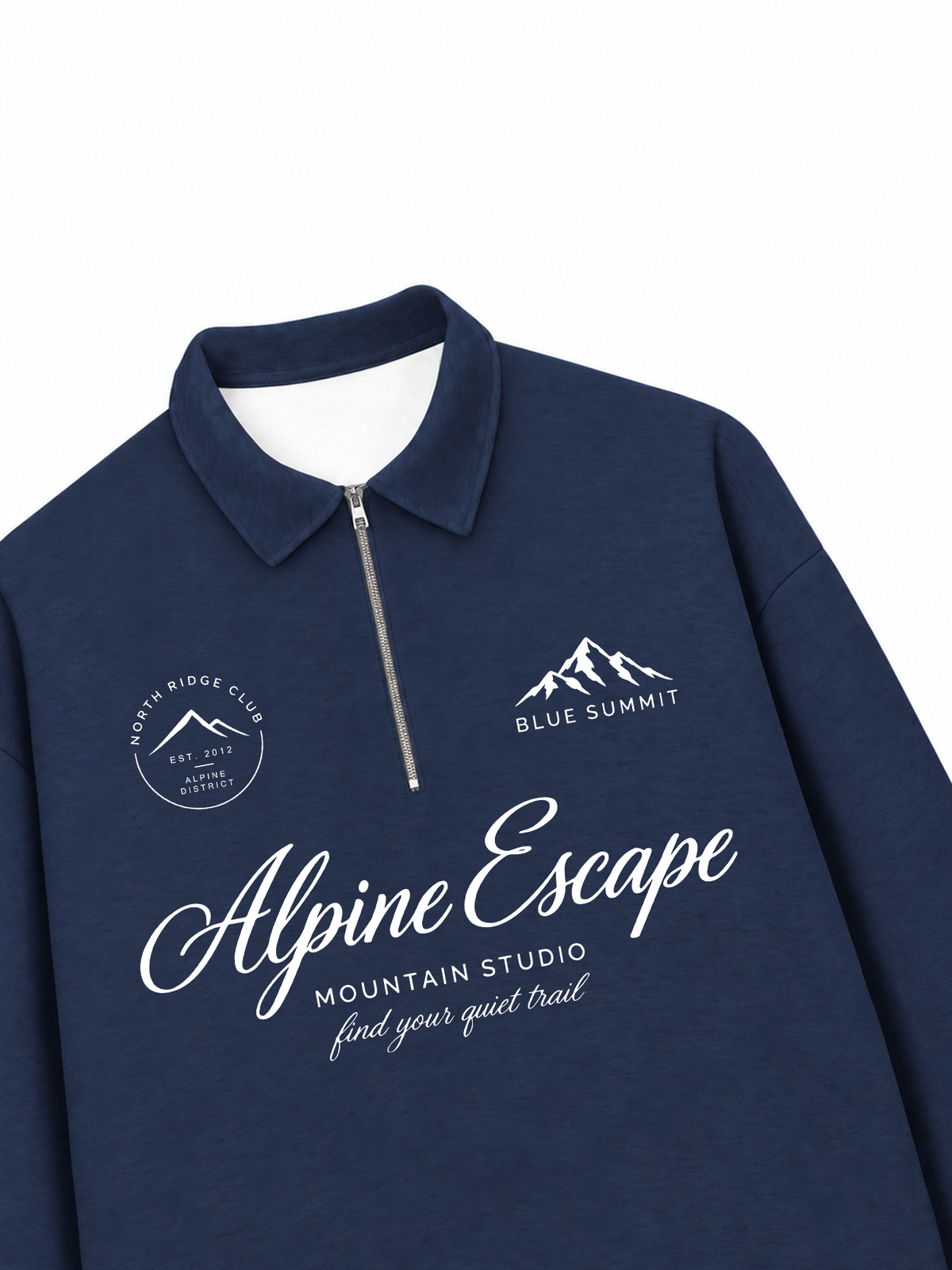 Áo Sweater Polo Nỉ Hai Da Alpine Escape