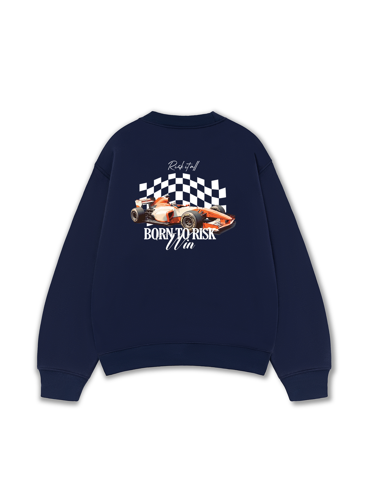Áo Sweater Nỉ Hai Da Car Born To Risk Win