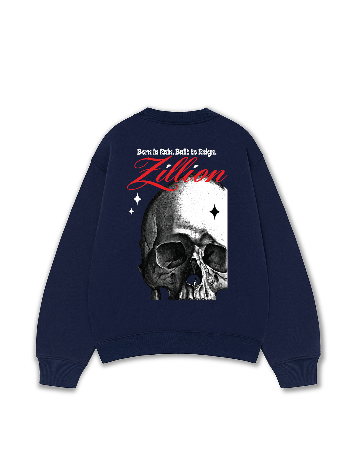 Áo Sweater Nỉ Hai Da Skull Zillion