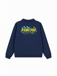 Áo Sweater Polo Nỉ Hai Da Tokyo Wave