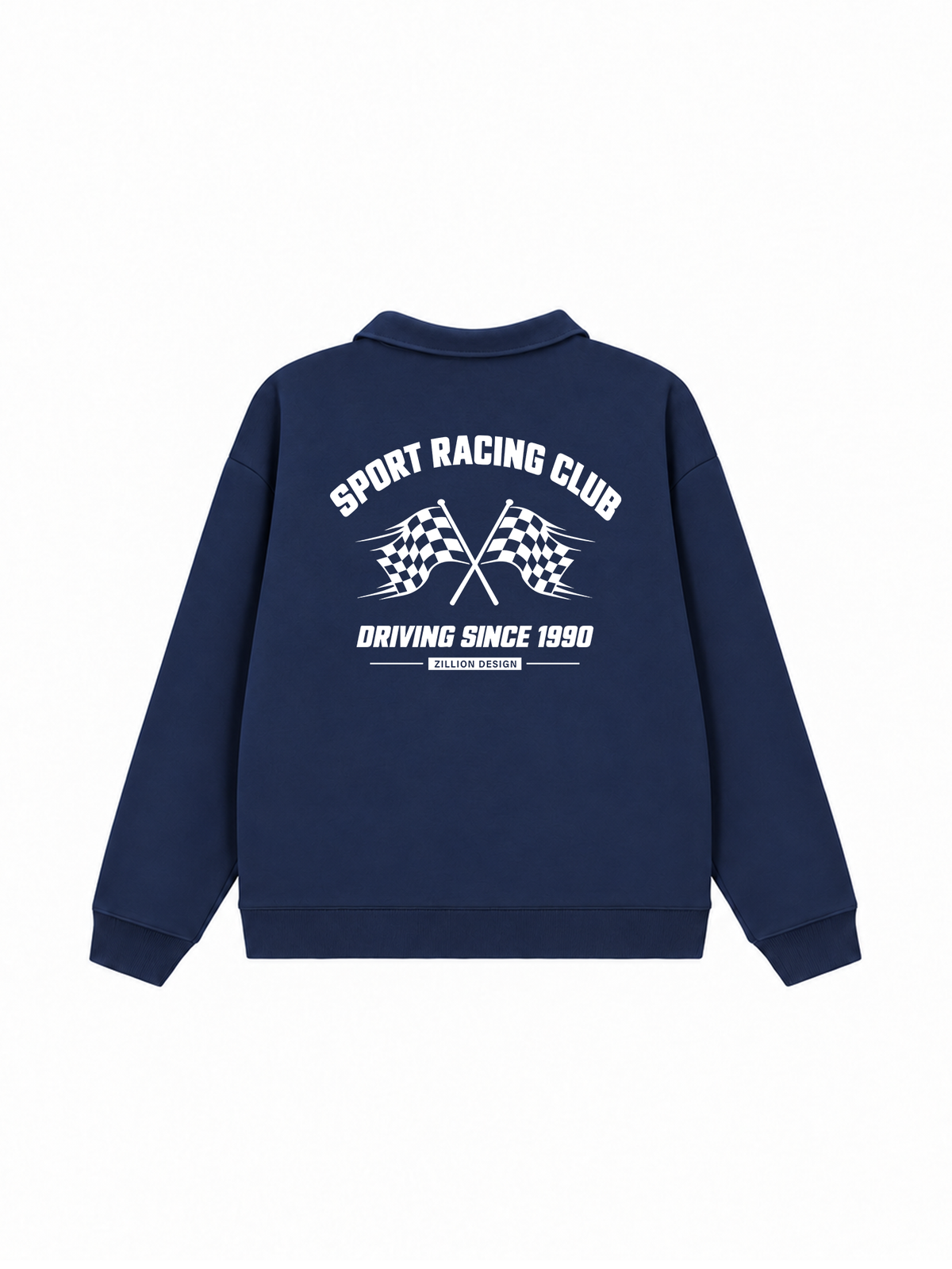 Áo Sweater Polo Nỉ Hai Da Sport Racing Club