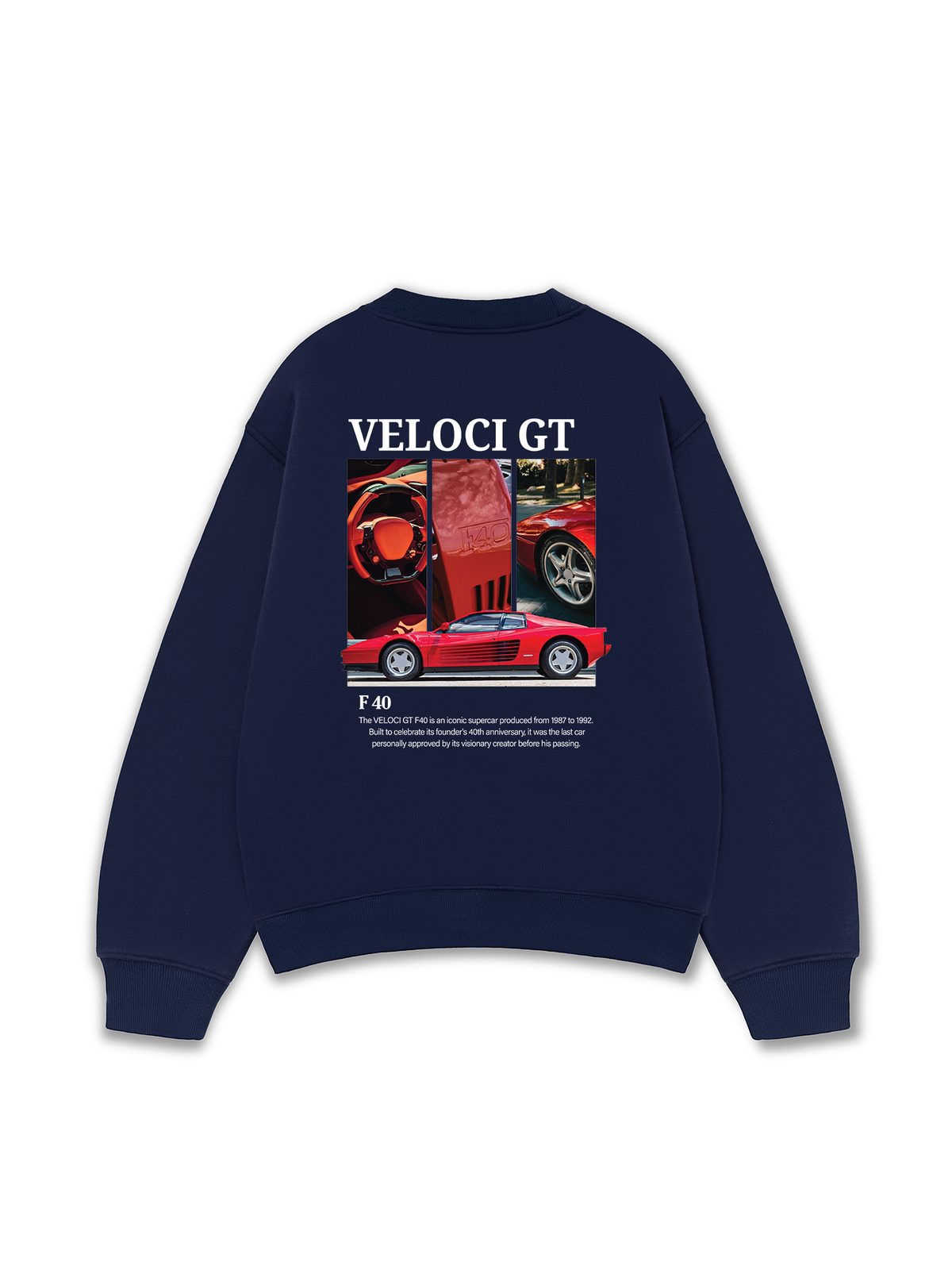 Áo Sweater Nỉ Hai Da Car Veloci GT F40