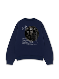 Áo Sweater Nỉ Hai Da  To The Moon