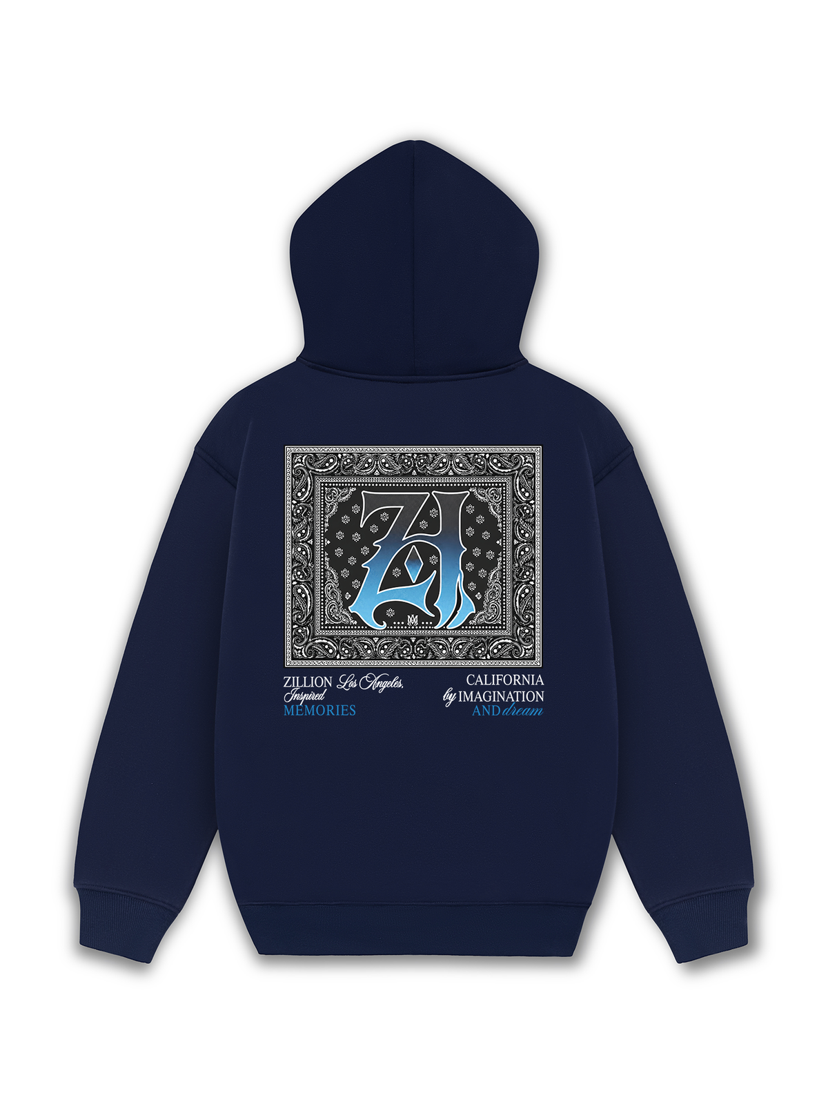 Áo Hoodie Nỉ Hai Da Hidden Meaning Zillion Black Blue Bandana
