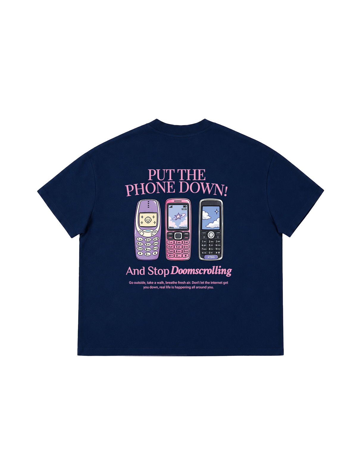 Áo Thun Boxy Put the Phone Down