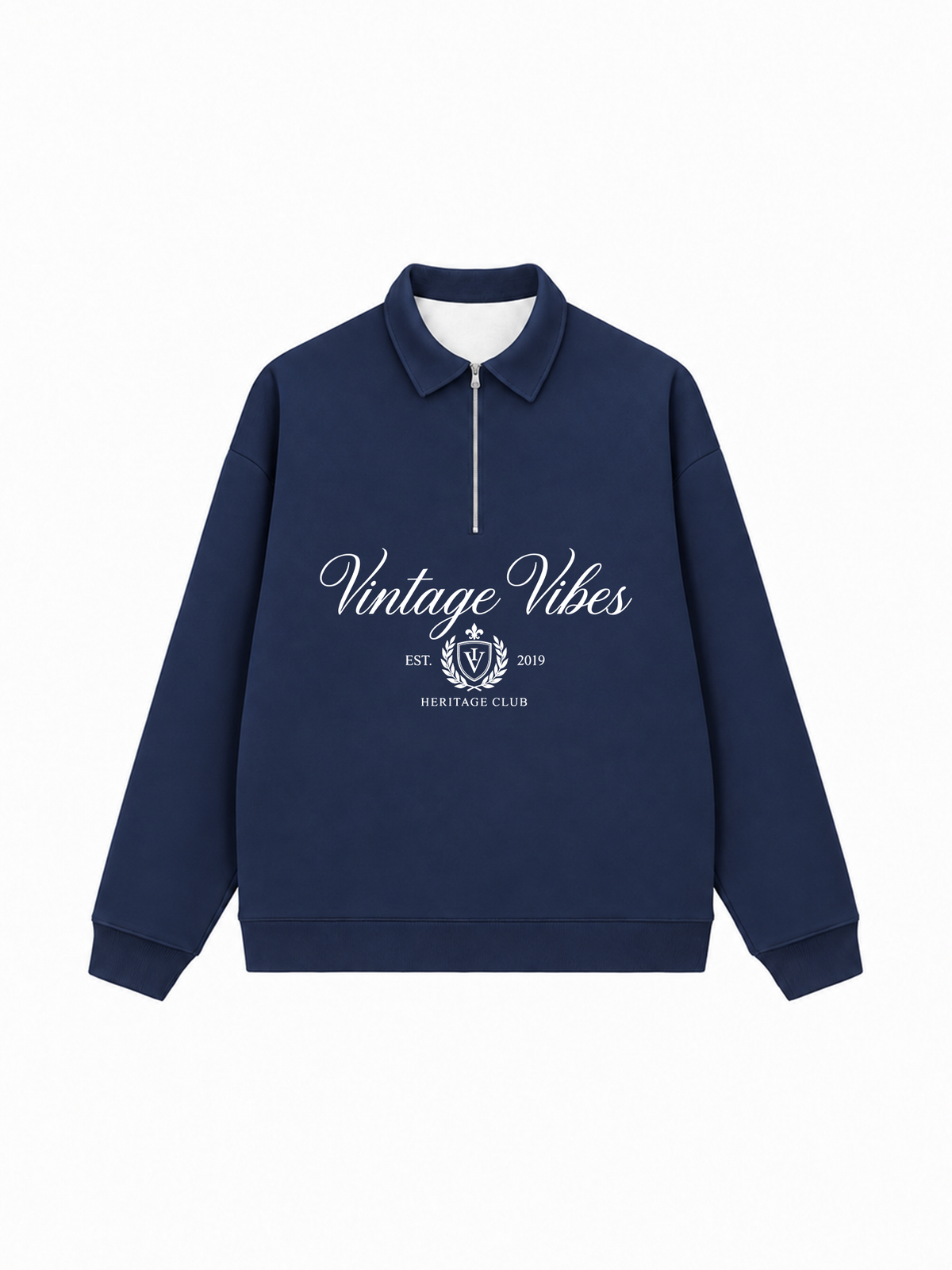 Áo Sweater Polo Nỉ Hai Da Vintage Vibe