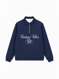Áo Sweater Polo Nỉ Hai Da Vintage Vibe