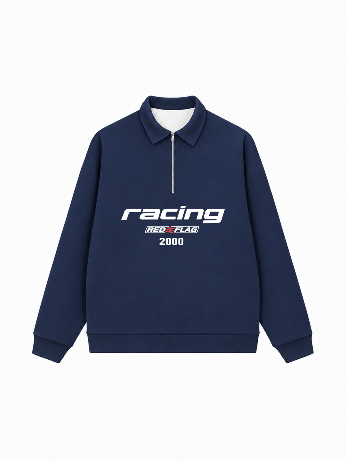 Áo Sweater Polo Nỉ Hai Da Racing Red Flag