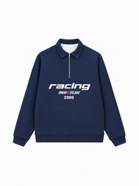 Áo Sweater Polo Nỉ Hai Da Racing Red Flag