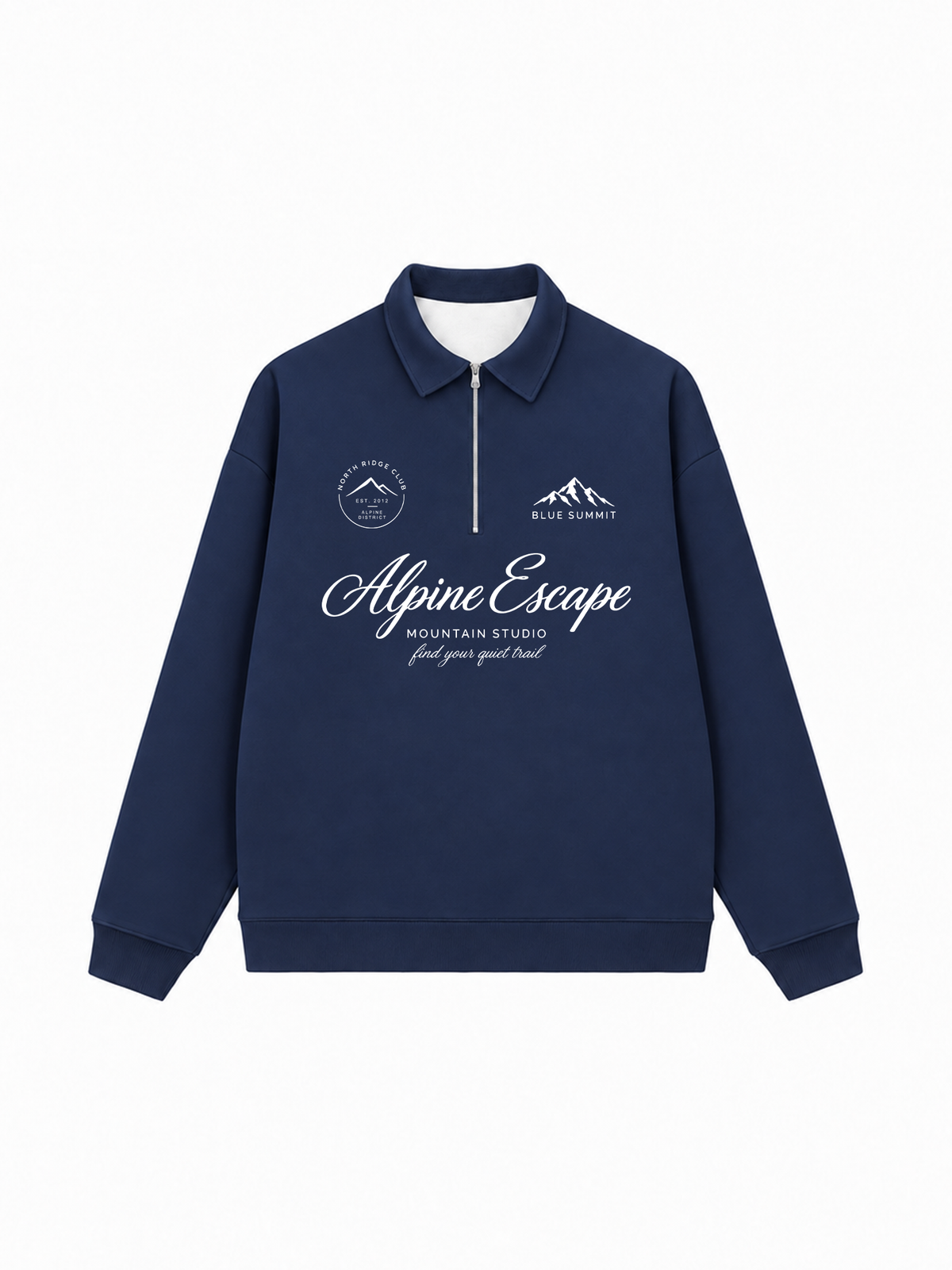 Áo Sweater Polo Nỉ Hai Da Alpine Escape