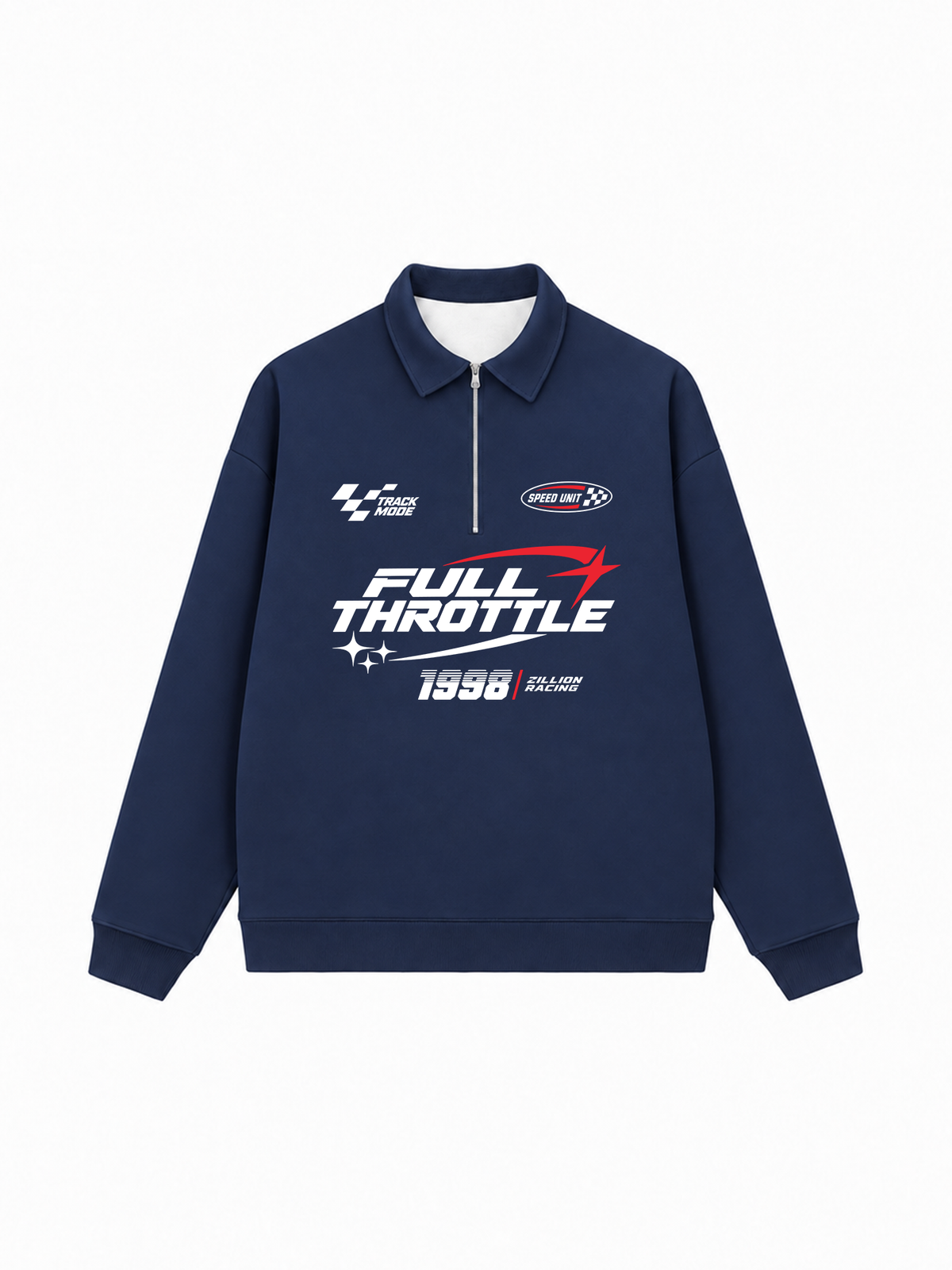 Áo Sweater Polo Nỉ Hai Da Full Throttle