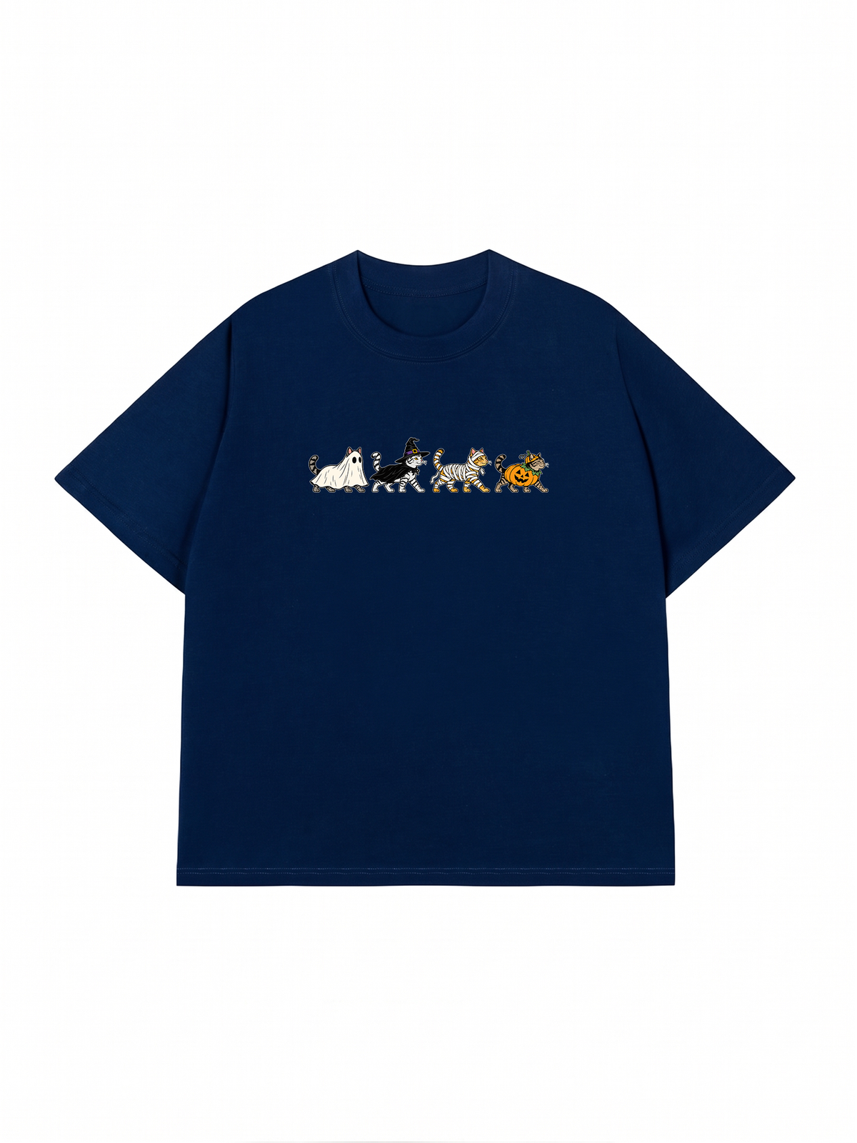 Áo Thun Relaxed Fit Halloween Meow Squad