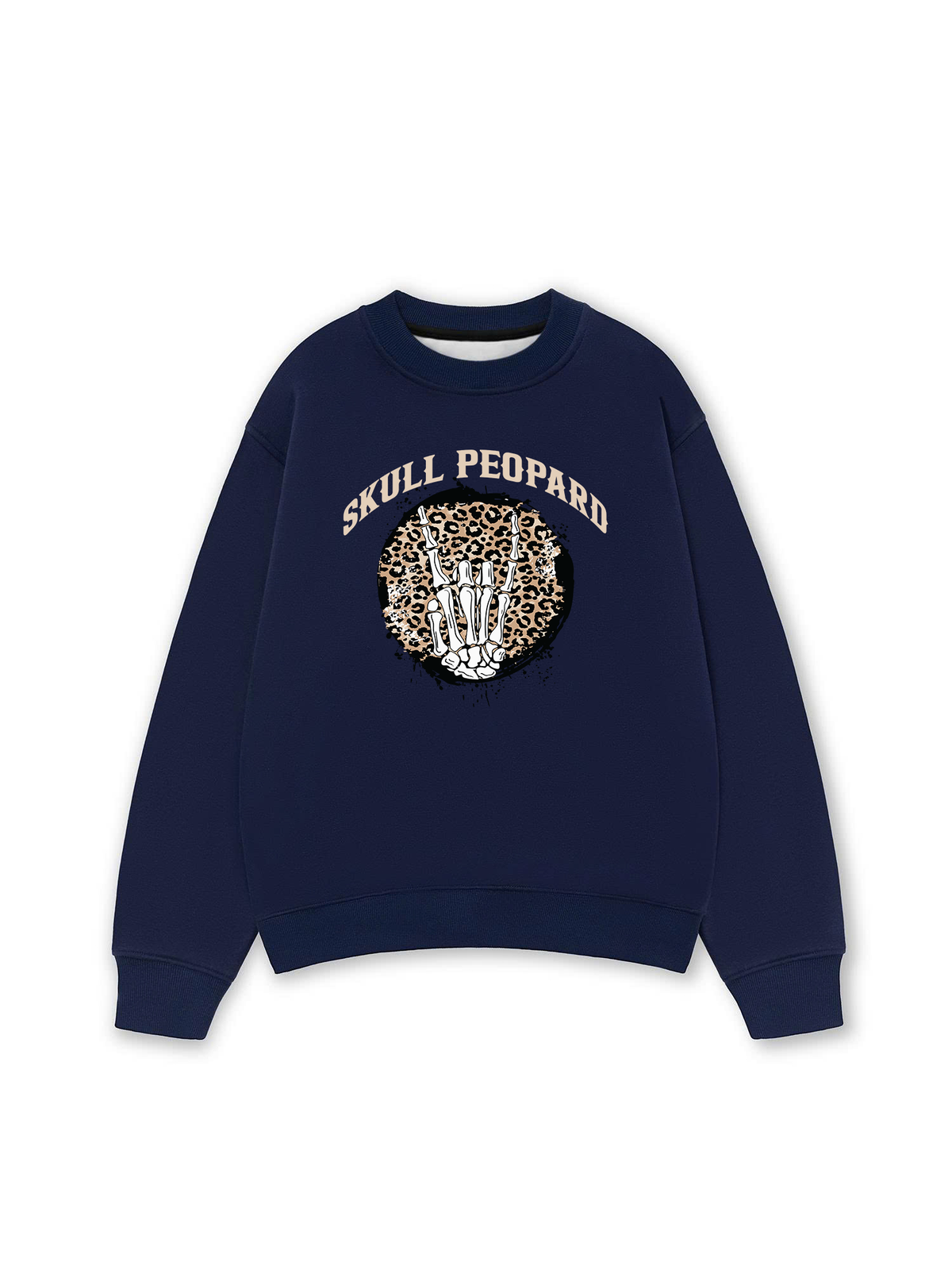 Áo Sweater Nỉ Hai Da Skull Leopard