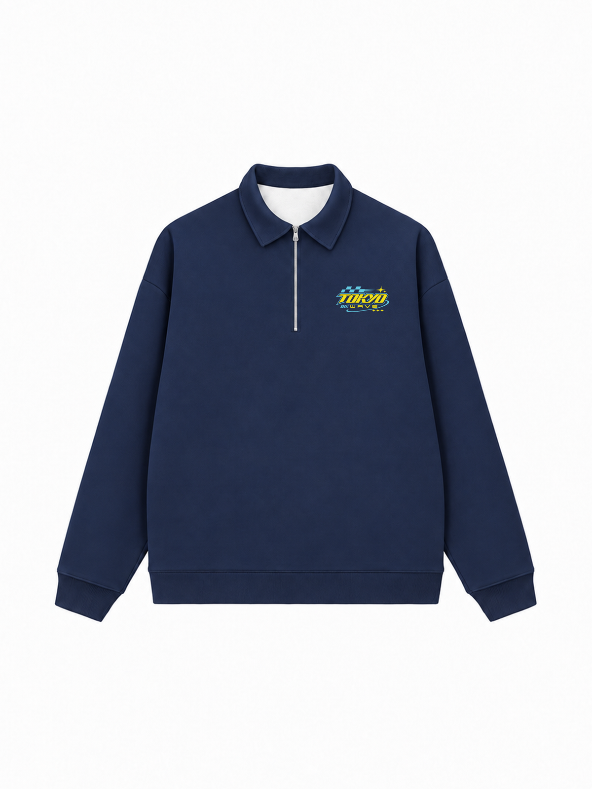 Áo Sweater Polo Nỉ Hai Da Tokyo Wave
