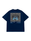Áo Thun Relaxed Fit Hidden Meaning Zillion Black Blue Bandana