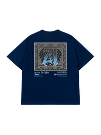 Áo Thun Relaxed Fit Hidden Meaning Zillion Black Blue Bandana