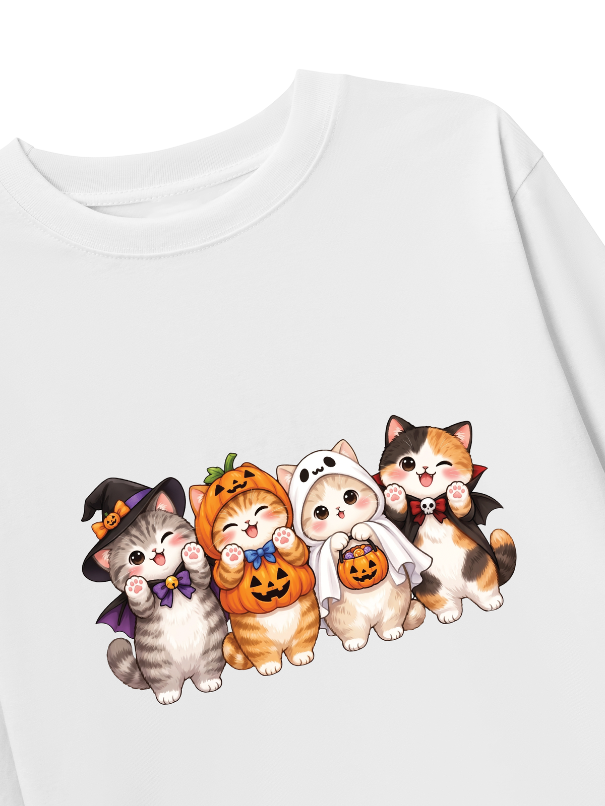 Áo Thun Dài Tay Meow Halloween