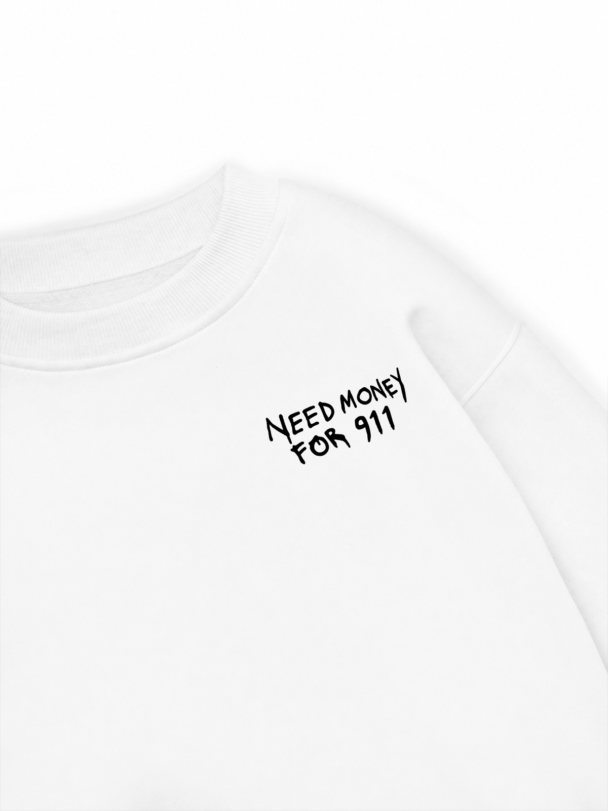 Áo Sweater Nỉ Hai Da Need Money For 911