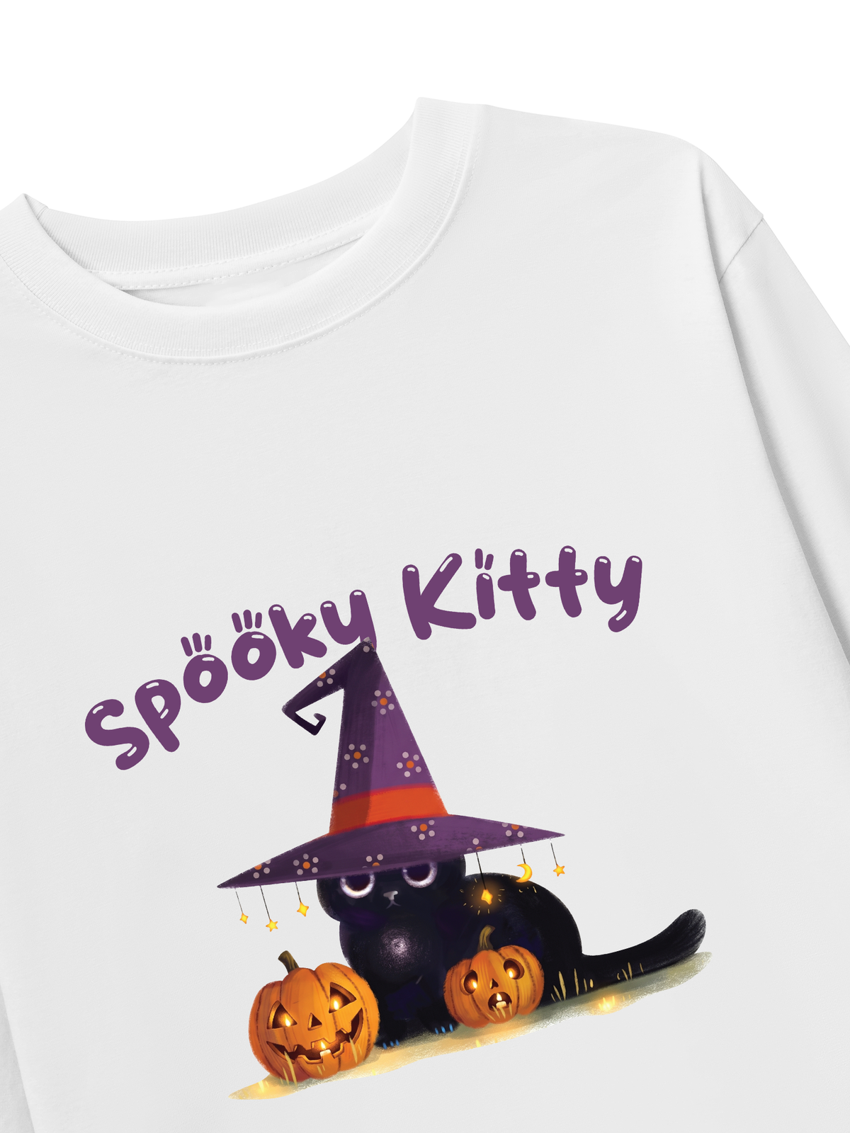 Áo Thun Dài Tay Spooky Kitty