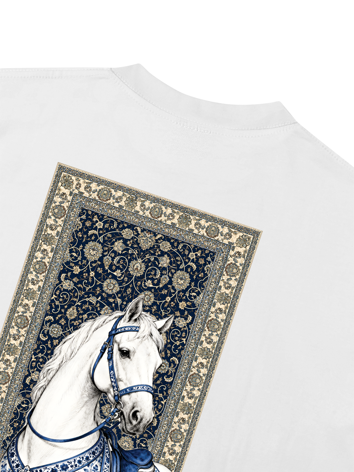 Áo Thun Boxy Blue Horse