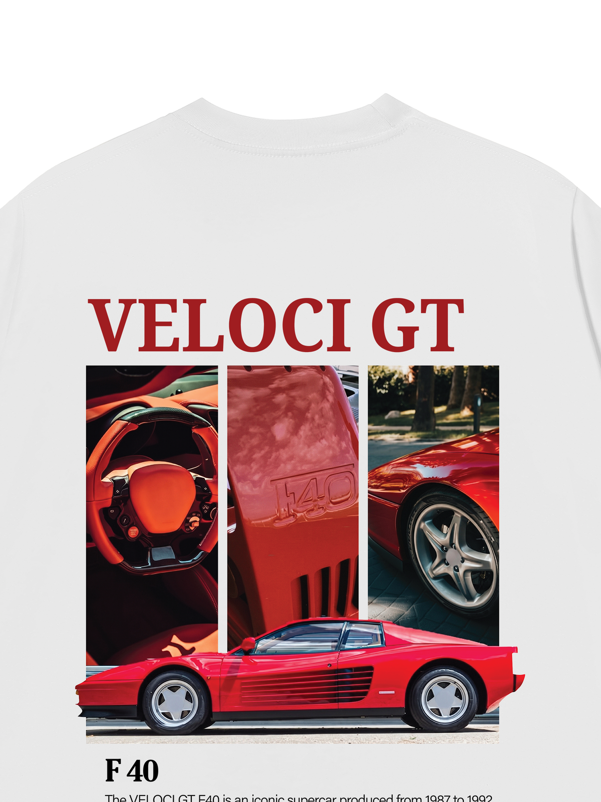 Áo Thun Relaxed Fit Car Veloci GT F40