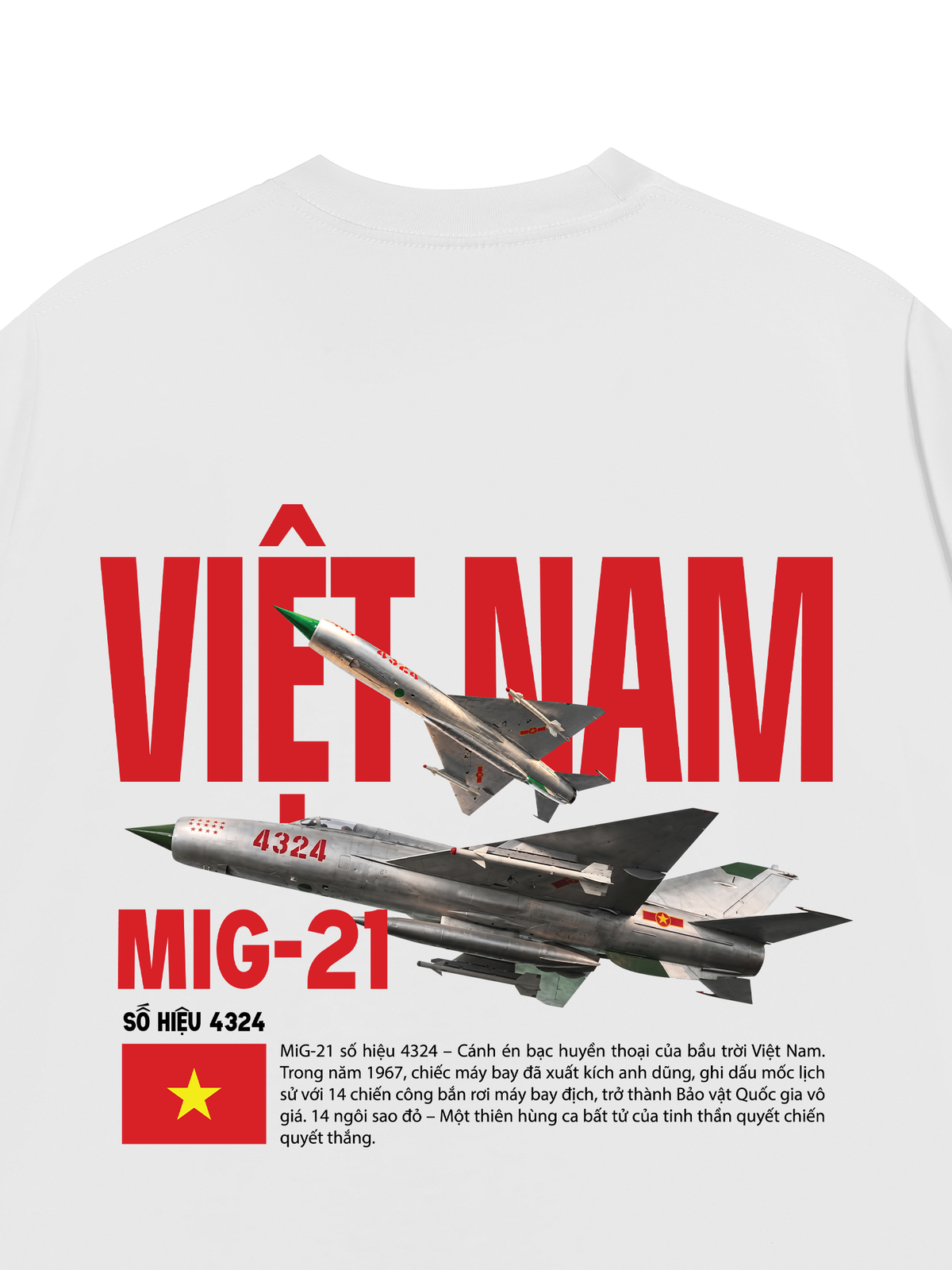 Áo Thun Relaxed Fit Việt Nam Mig-21