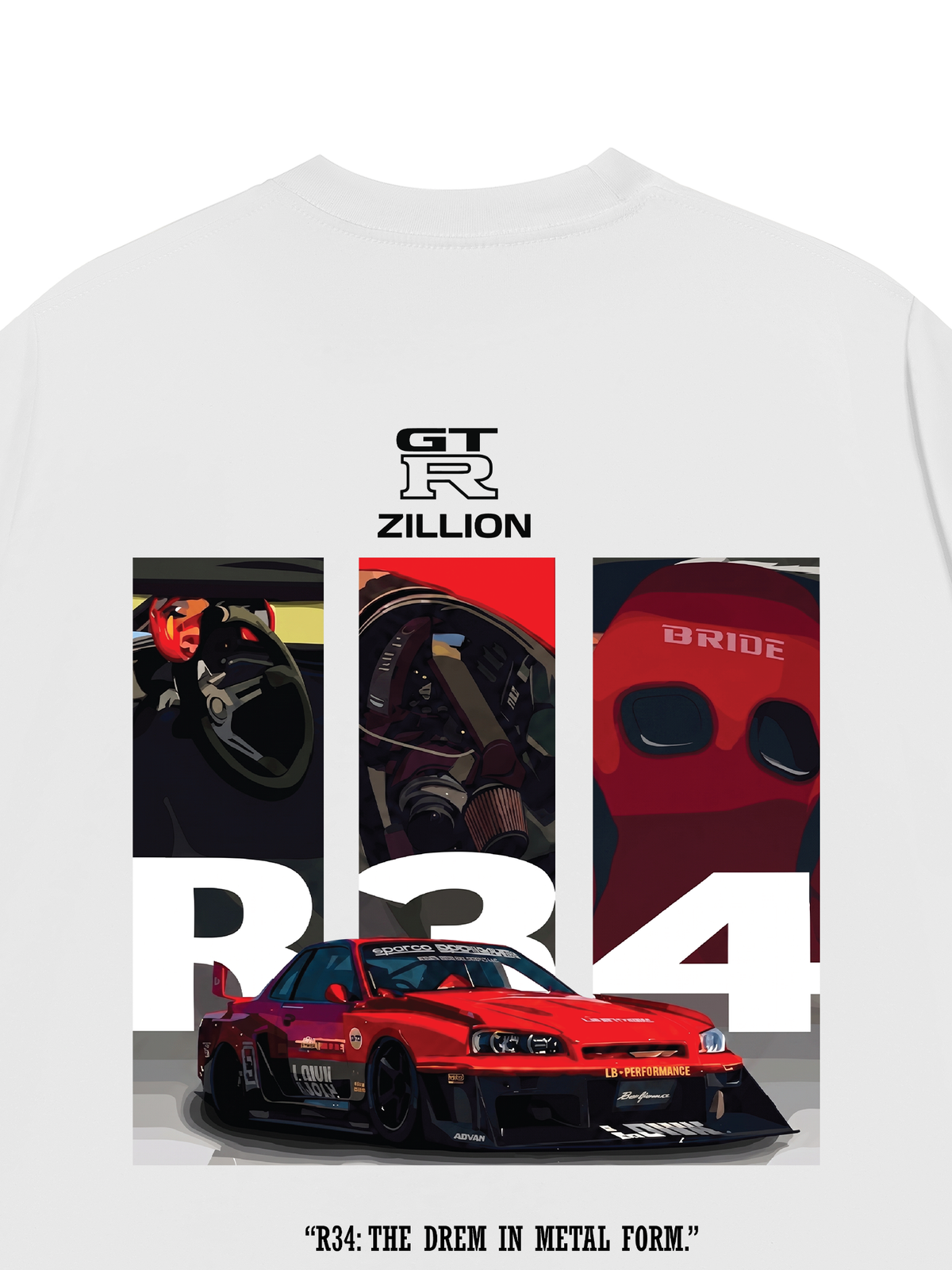 Áo Thun Relaxed Fit Car Zillion GT R