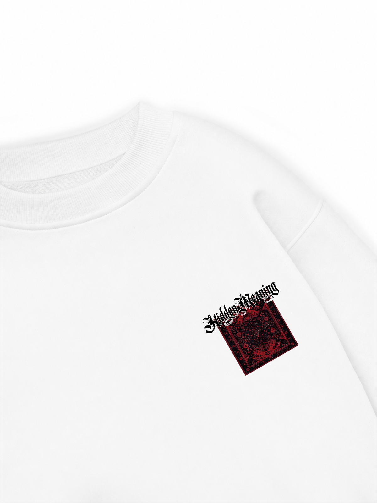 Áo Sweater Nỉ Hai Da Hidden Meaning Red Rug