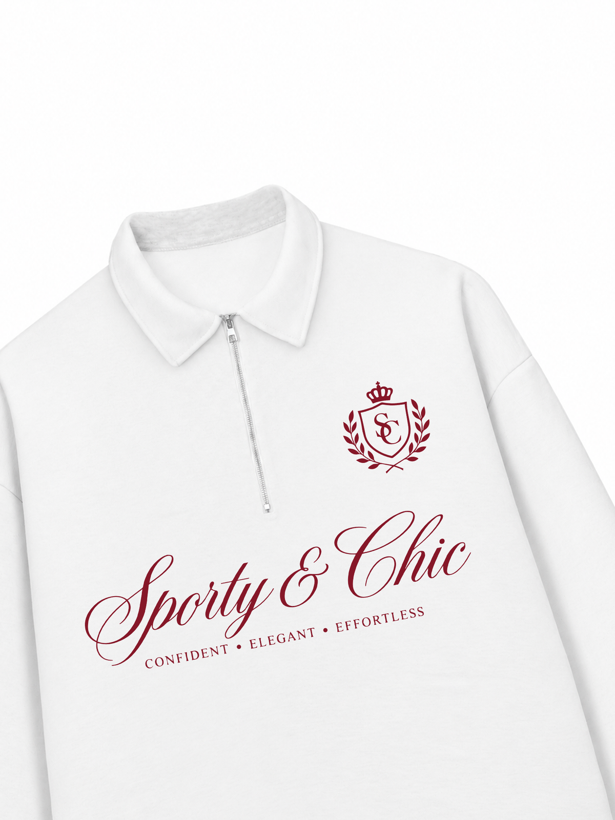 Áo Sweater Polo Nỉ Hai Da Sporty & Chic