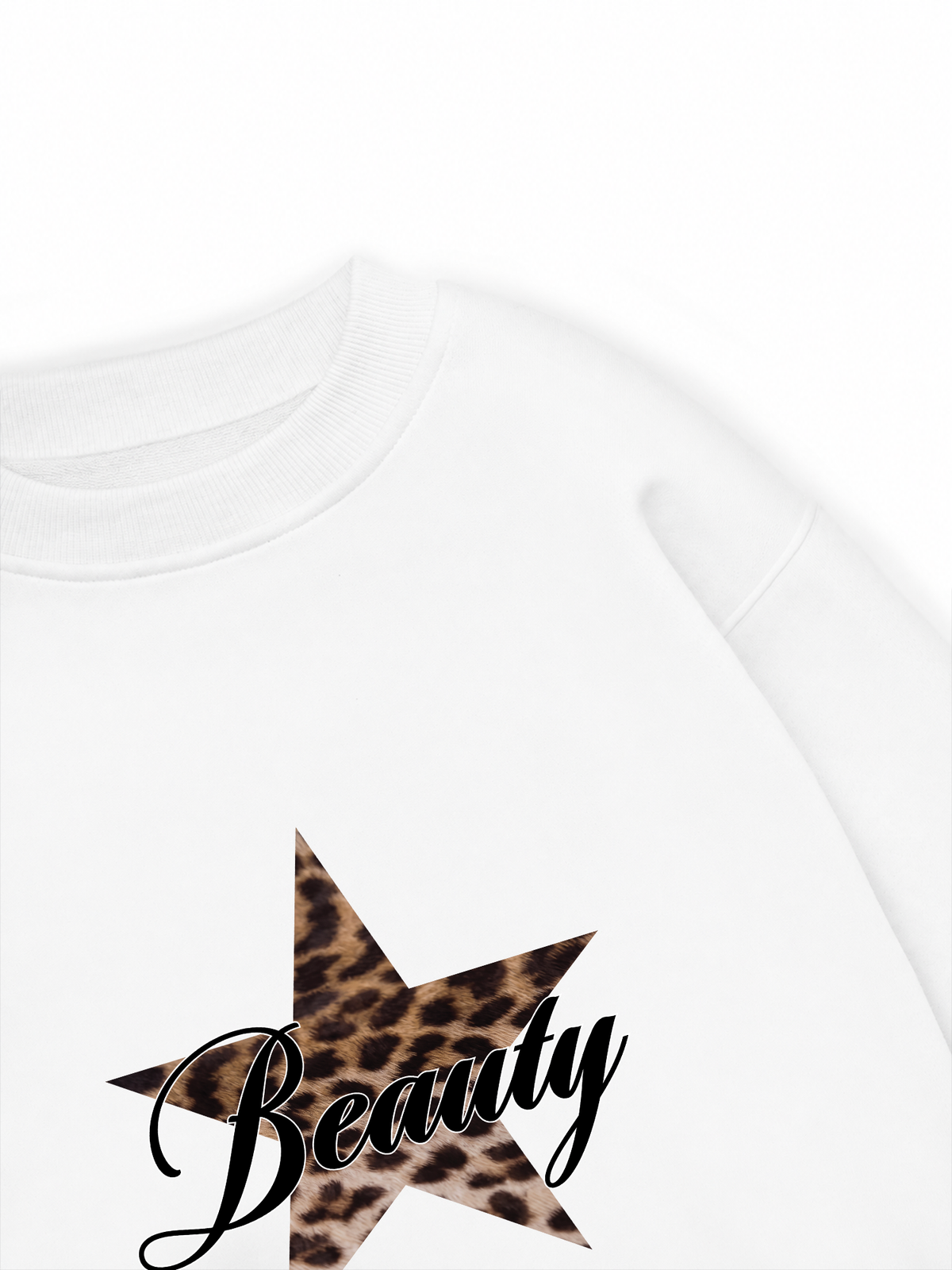 Áo Sweater Nỉ Hai Da Beauty Leopard Star