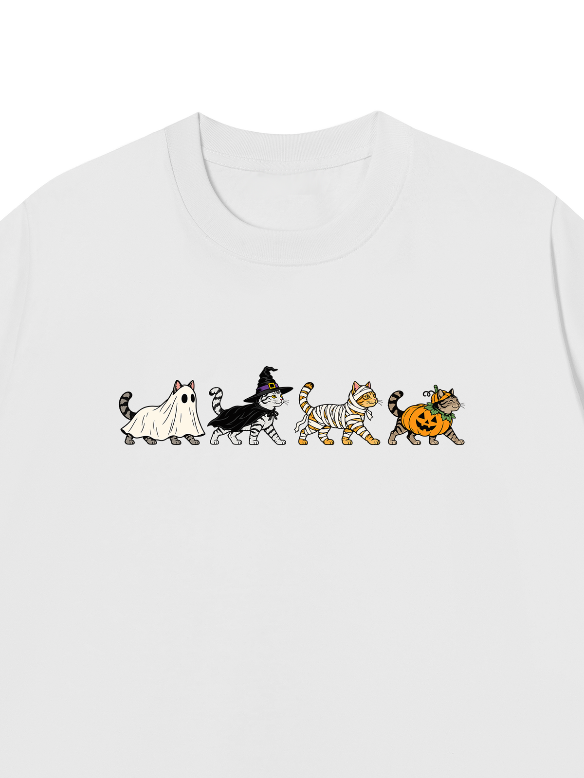 Áo Thun Relaxed Fit Halloween Meow Squad