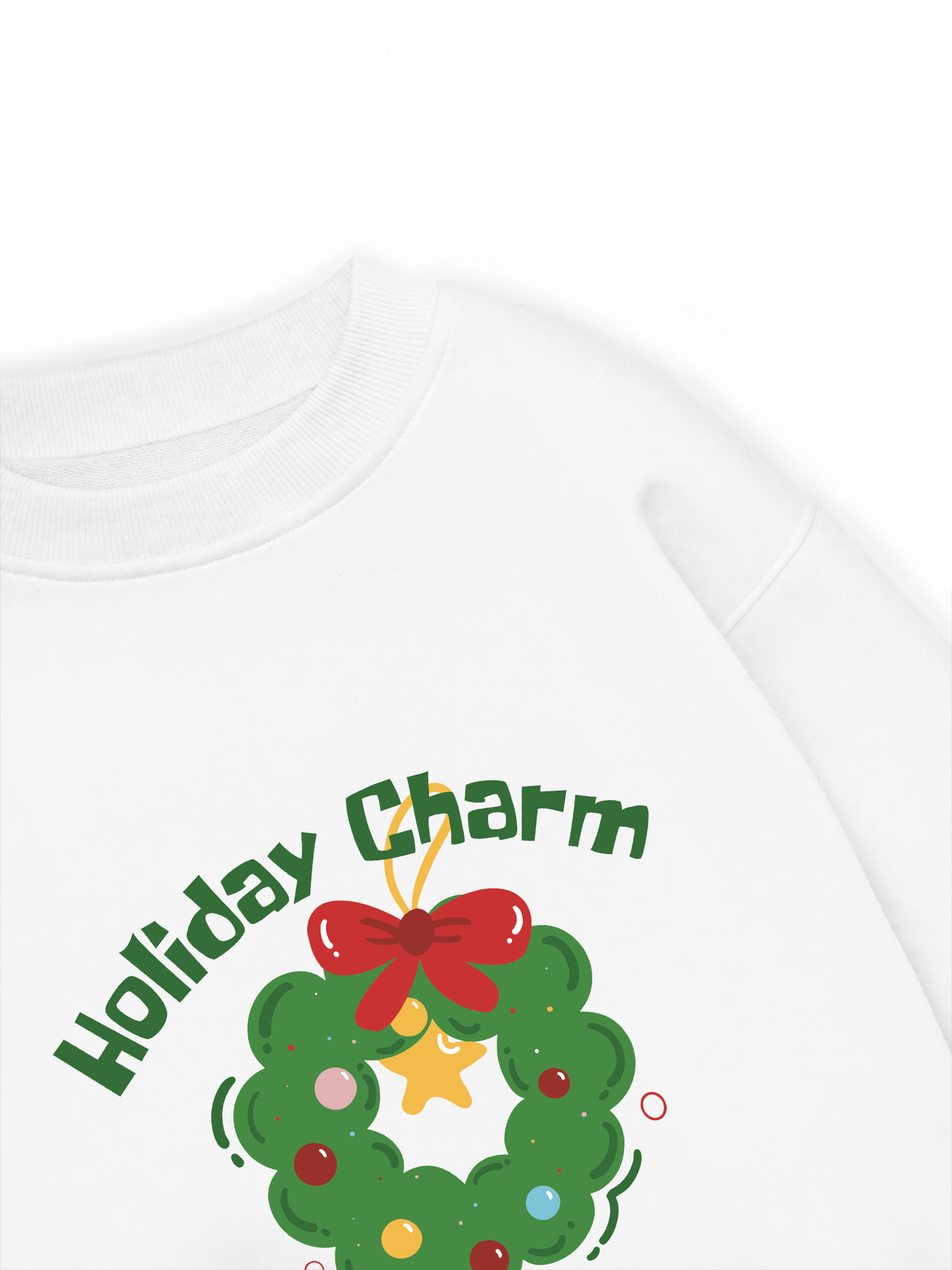 Áo Sweater Nỉ Hai Da Holiday Charm
