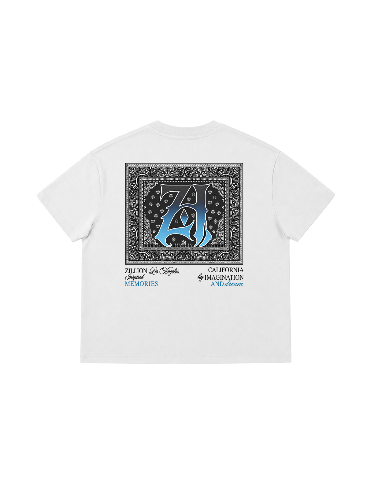 Áo Thun Boxy Hidden Meaning Zillion Black Blue Bandana