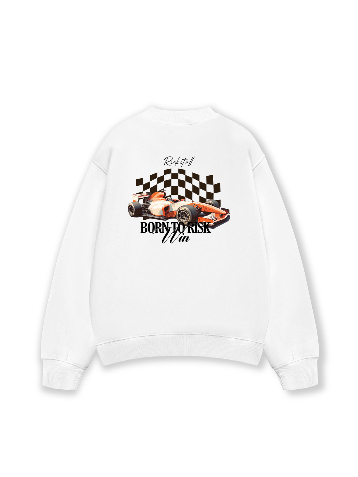 Áo Sweater Nỉ Hai Da Car Born To Risk Win