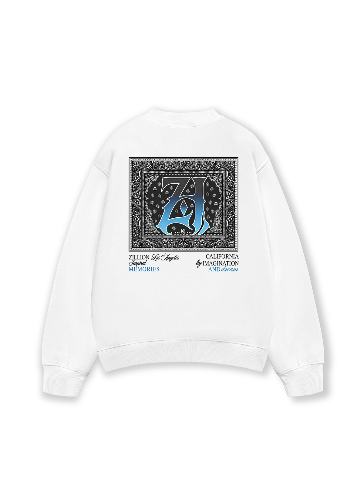 Áo Sweater Nỉ Hai Da  Hidden Meaning Zillion Black Blue Bandana