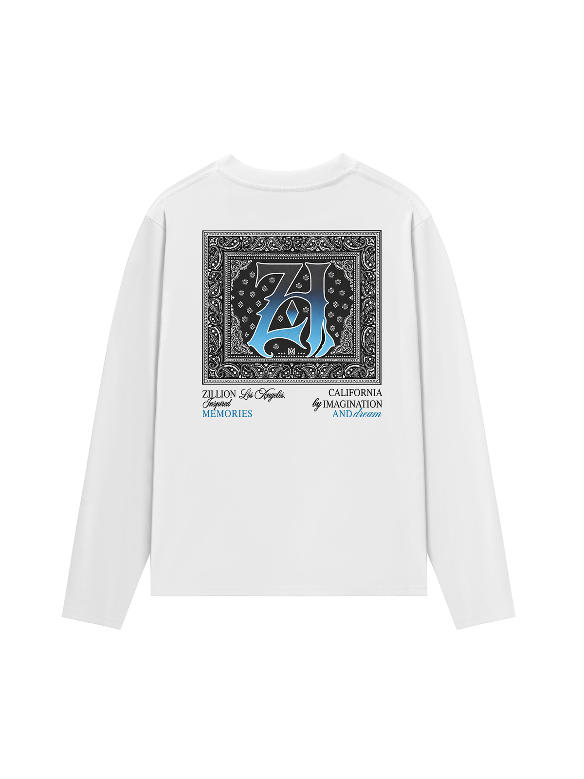 Áo Thun Dài Tay Hidden Meaning Zillion Black Blue Bandana