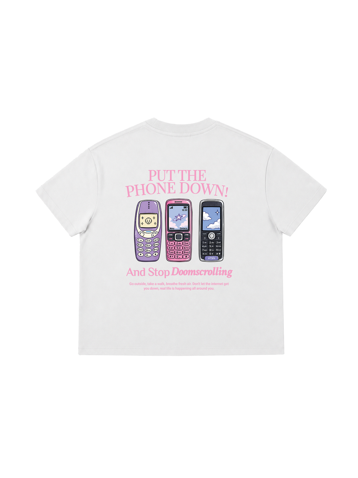 Áo Thun Boxy Put the Phone Down