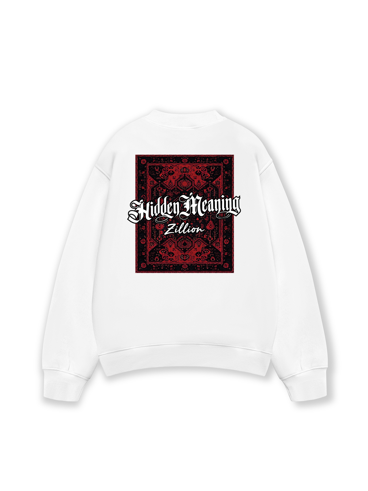 Áo Sweater Nỉ Hai Da Hidden Meaning Red Rug