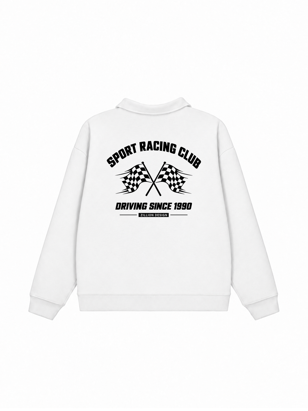 Áo Sweater Polo Nỉ Hai Da Sport Racing Club