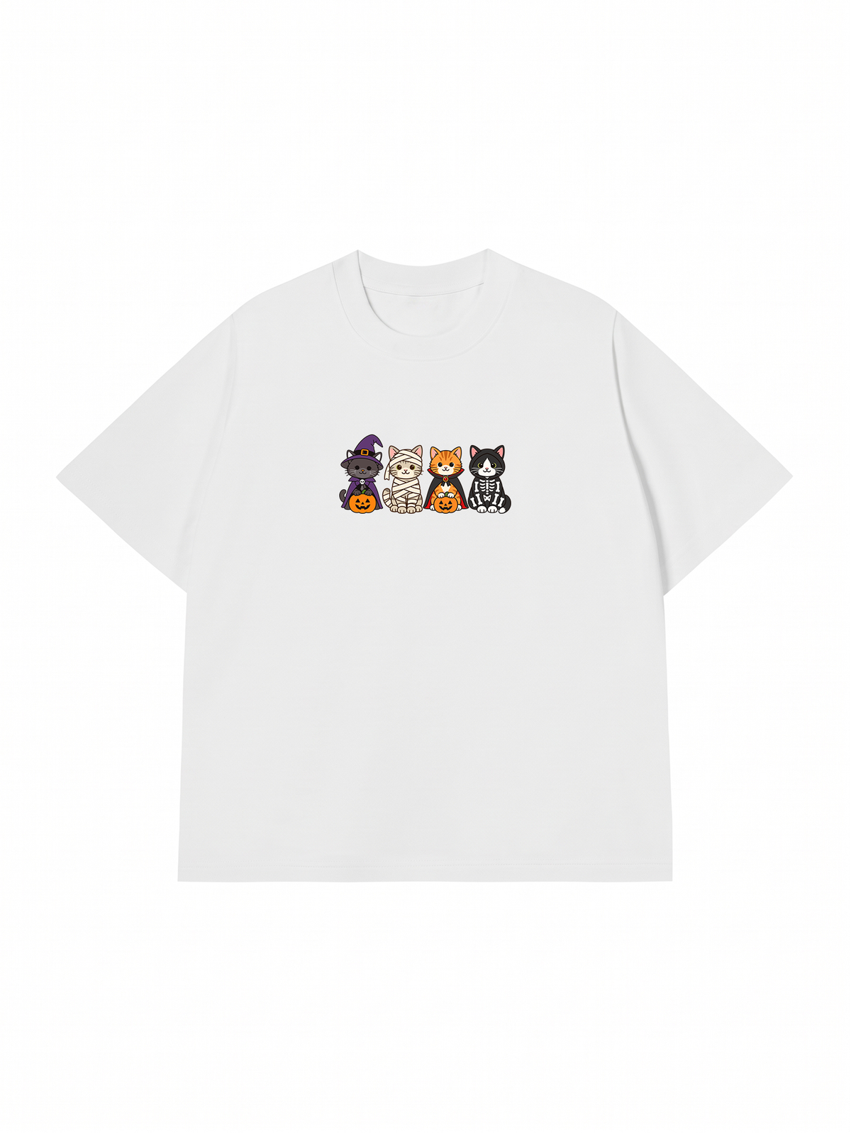 Áo Thun Relaxed Fit Cute Monster Cats