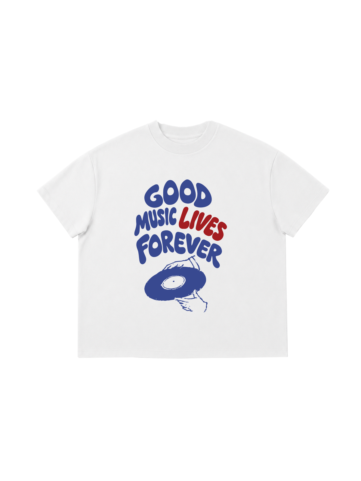 Áo Thun Boxy Good Music Lives Forever