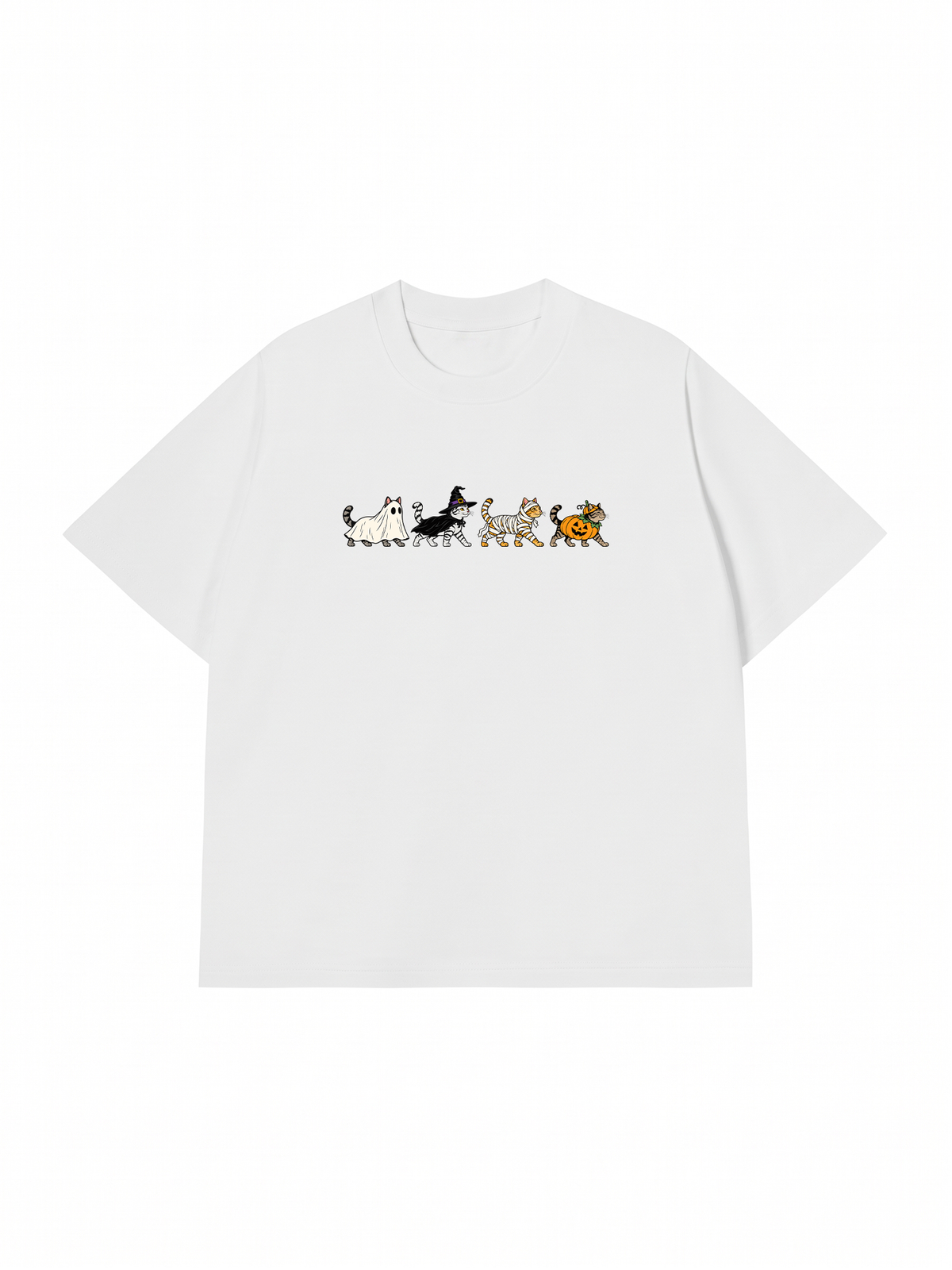 Áo Thun Relaxed Fit Halloween Meow Squad